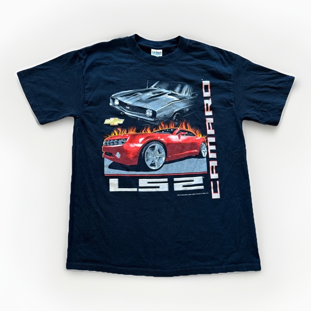 Camaro Shirt Mens M Chevy Chevrolet Promo Fire L52‎ Sports Car Y2k Black
